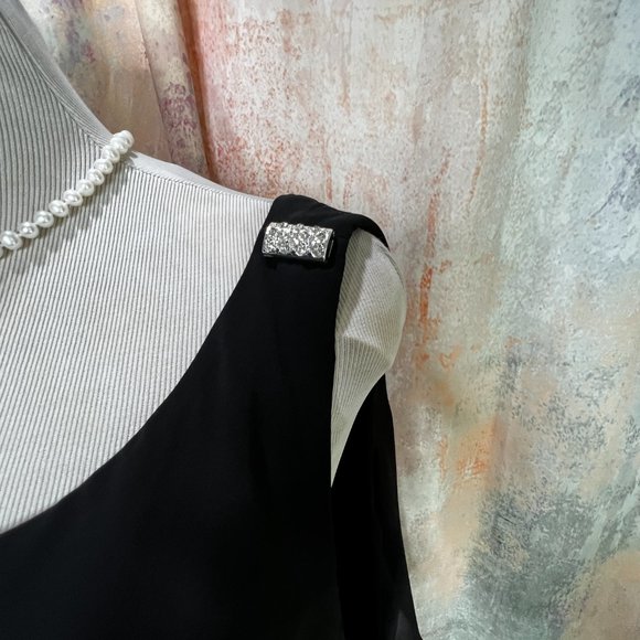 📌SL Fashions Timeless Cocktail - Party - Semi Formal  Dress Flower Petals Optic - Picture 4 of 16